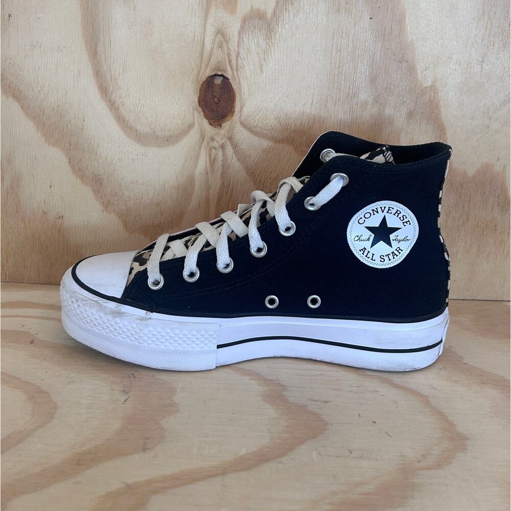 Converse All Star CT Lift Platform Print Sneakers Black/Pink Women's 7.5-569005C - Picture 5 of 10